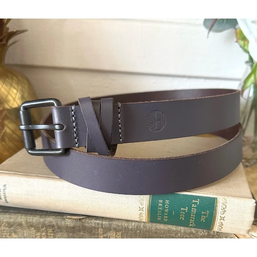 Timberland Women's Zen Blue Casual Leather Belt Size XL